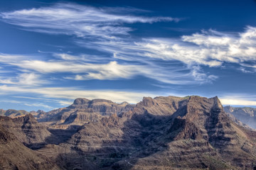 Naklejka na ściany i meble Gebirge auf Gran Canaria HDR Bild