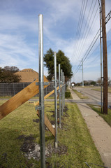 Fototapeta premium Housing - Fence Under Construction
