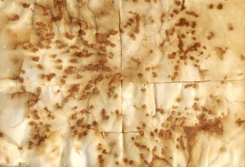 Old paper with rusty stains