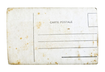 Old empty postcard - grunge paper -
