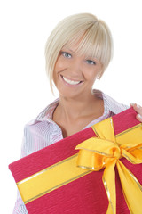 blonde with a gift