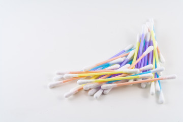 Cotton Swabs with White Background