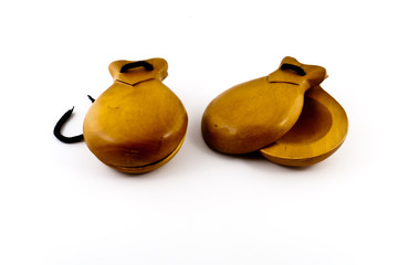 Two Castanets with White Background