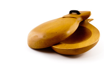 Castanets with white background