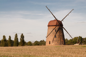windmill on farm field
