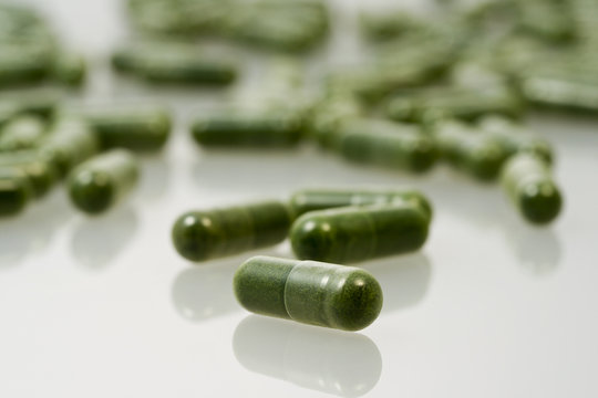 Pyrenoidosa, Vulgaris, Spirulina, Kapseln