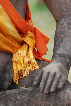statue de Bouddha, detail
