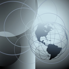 Globe Earth abstract global circles