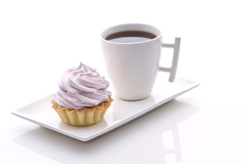 pink cakes and frash coffee