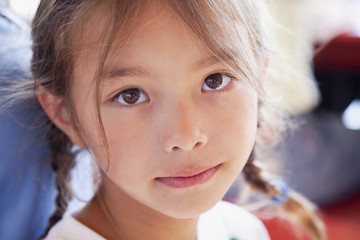 Serious mixed race girl