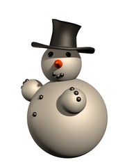 Schneemann seitlich gerader Blick