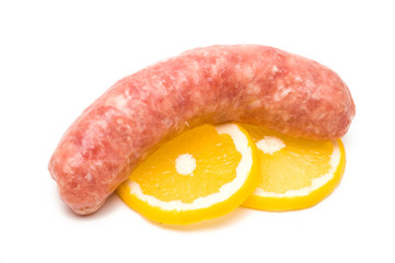 Rohe fränkische Bratwurst