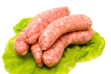 Rohe fränkische Bratwurst