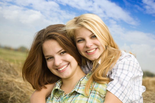 Portrait of country girls