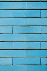 Blue brick wall