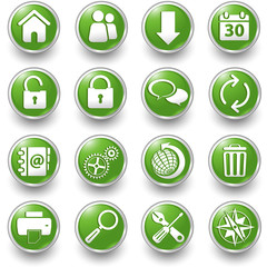 web green buttons