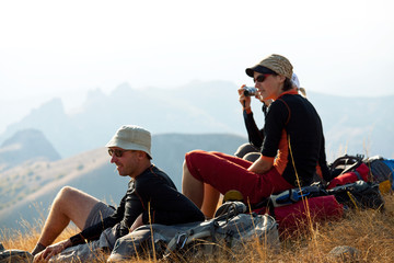 Fototapeta premium People in hike