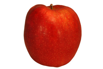 Red apple isolated on white background.