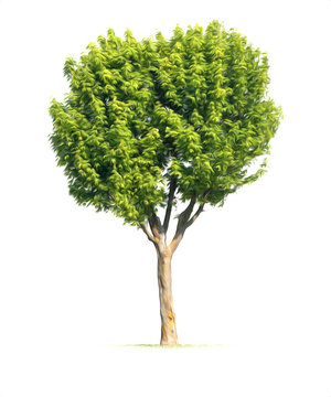 arbre illustration feuille tronc bois vert nature vie détouré