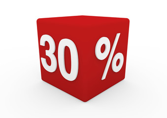 sale würfel 30 % weiß rot