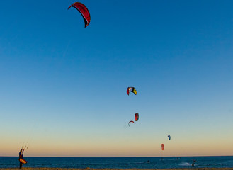 Kiteboarding on the Aegean coast