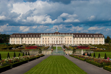 Obraz premium Ludwigsburg royal palace under heavy clouds