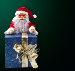 Santa Claus sitting and gift