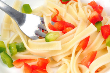 Les tagliatelles aux poivrons