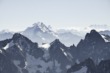 Vistas desde l'Aiguille du Midi (3842 metros)