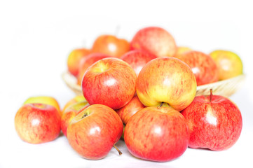 Ripe red-yellow apples