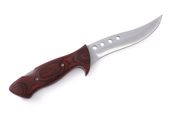 Knife with wood handle and exchangeable blade
