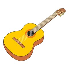 fully editable vector illustration classic guitar