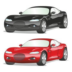 fully editable vector illustration cars
