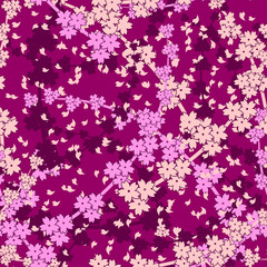 vector seamless cherry blossom background