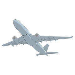 fully editable vector illustration airliner