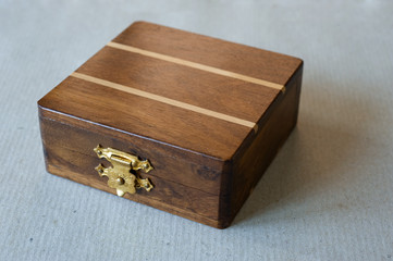 Chess board wood box.