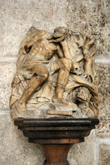 Saint Jerome carving in Burgos, Spain