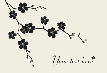 Greeting card with flowers