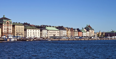 Obraz premium Skyline of the capital of Sweden, Stockholm
