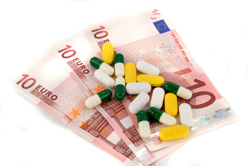 pills and money