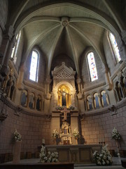 Fototapeta na wymiar Basílica del Castillo de Javier en Navarra