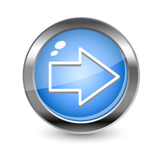 blue arrow glossy icon