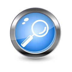 search, magnifier glossy icon