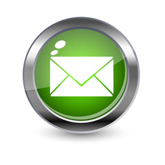 green e-mail glossy icon
