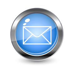 blue e-mail glossy icon