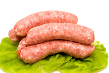 Rohe fränkische Bratwurst