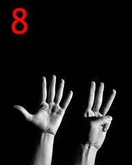 Finger Spelling the Number "8"