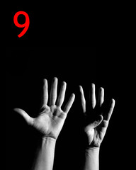 Finger Spelling the Number 