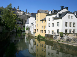 Luxembourg houses reflection
