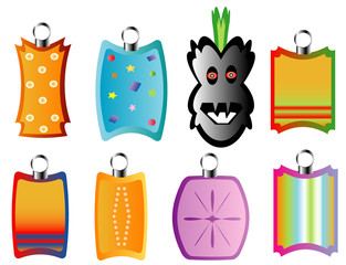 set decoration, object isolated, vector